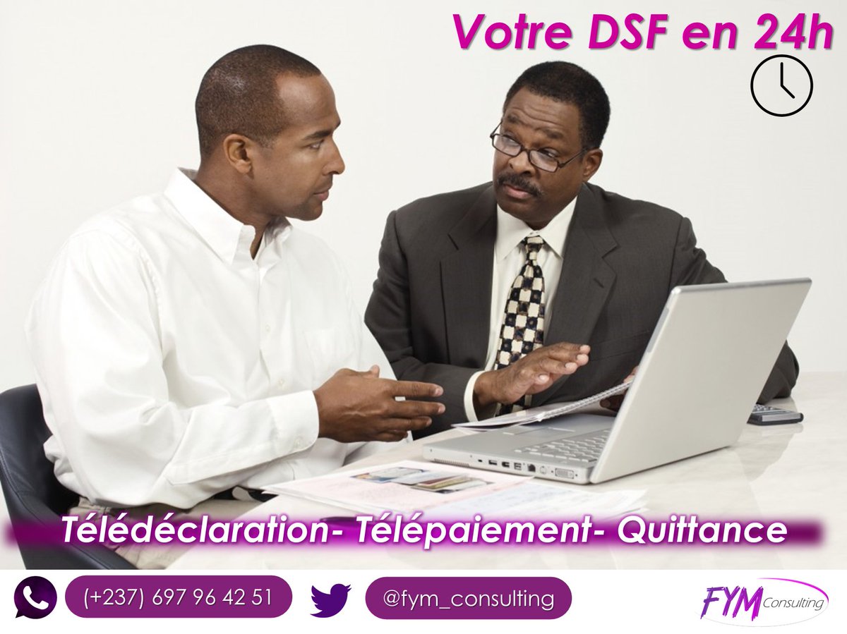 A Jour J-2 de la date butoir, nous continuons à vous recevoir avec joie pour établir vos États financiers et vos déclarations de revenus aux impôts. 
Livraison en 24h. Service de qualité garanti. Assistance dans le paiement des soldes et autres taxes. 
😄😄😄