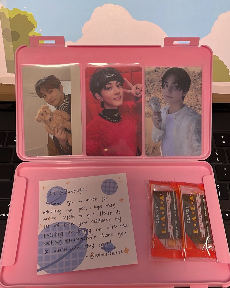 shnbuys's tweet photo. 📬 𓂃 #sb1mail 

     ﹆ teddywon set !
     ﹆ @wonniecarts ; #fromwonnie

thank you for safely packing jungwon as he arrived in good condition! i also appreciate your constant updates 💞 https://t.co/UwFspAvWIR