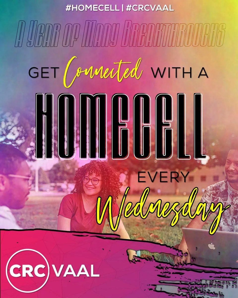 Wednesdays are all about #Homecell! 🥳

We are so expectant &amp; excited for tonight’s Homecell.
Get connected to a Homecell near you.
Remember to invite someone.

Don’t do life alone. 

#crcvaal
#eachonereachone 
#breakthrough2022