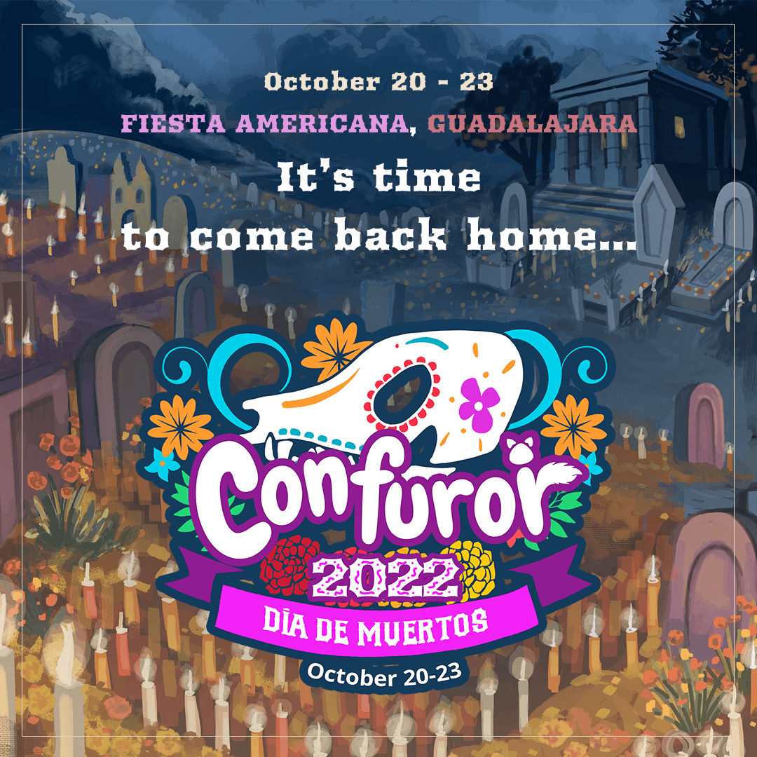 Confuror's tweet photo. Confuror returns in 2022!

🕯"It's time to come back home..."🕯

October 2022, 20 to 23. Fiesta Americana, Guadalajara; Mexico.

https://t.co/tech5Ty2uq https://t.co/b7cL2koHS4