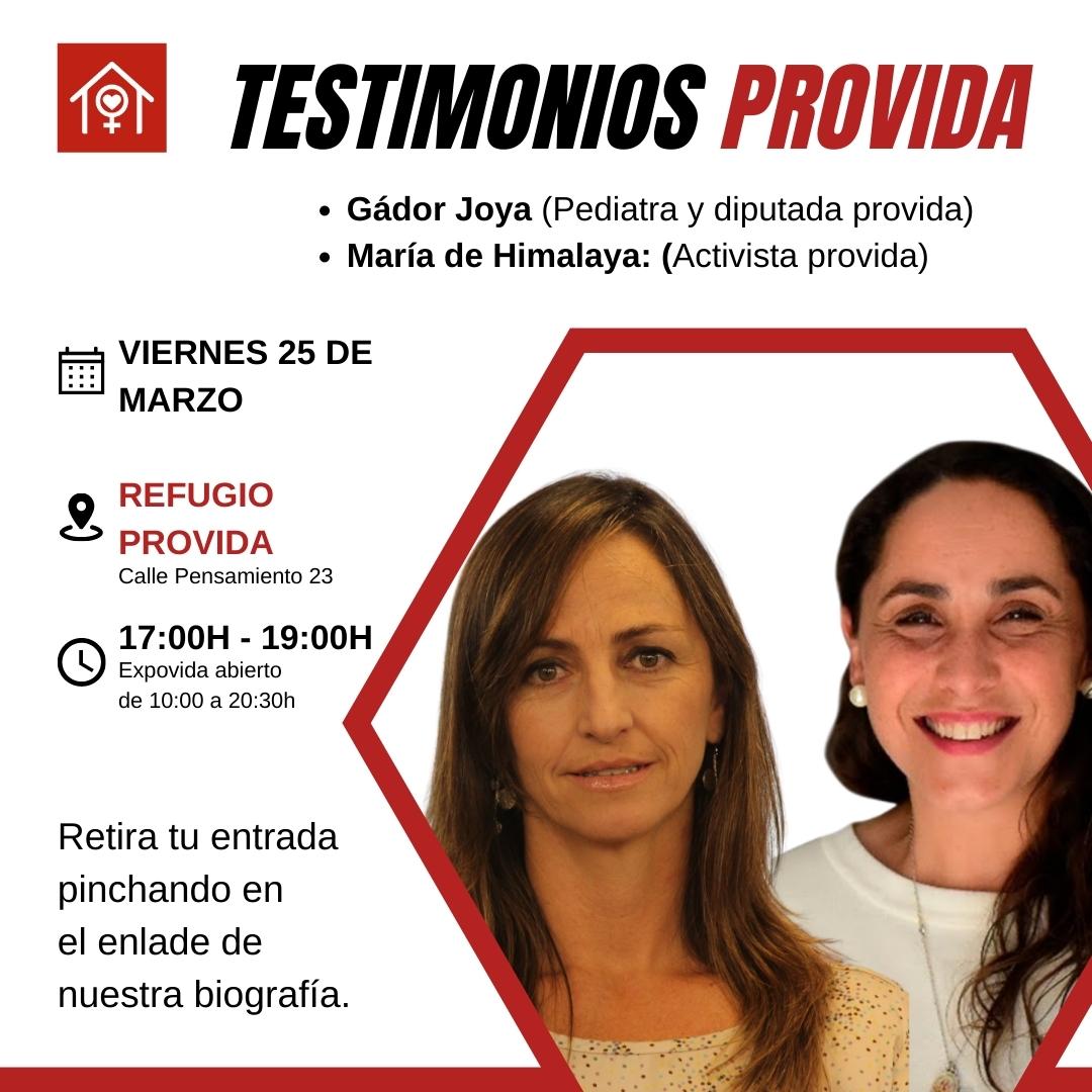 hazteoir's tweet photo. ¿Conoces a María de Himalaya y a Gádor Joya? No puedes perderte este viernes 25 de marzo a partir de las 17:00 horas sus #TestimoniosProvida en el #RefugioProvida.
Retira tu entrada aquí: https://t.co/2HmpdnJmxN
#ExpoVida https://t.co/ZiJ8G4KQB1