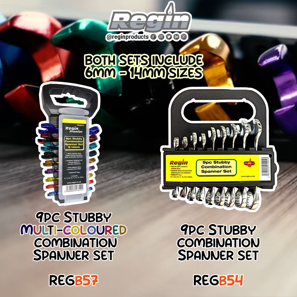 ReginProducts's tweet image. Forged with CRV Steel for extra strength and durability

Do you choose the classic chrome look? (REGB54) or do you choose the multi-coloured set? (REGB57)

#spannerset #vanstock #crvsteel #reginpremier #stubbytools #spanners #toolsofthetrade #heatingengineers #diyhardware