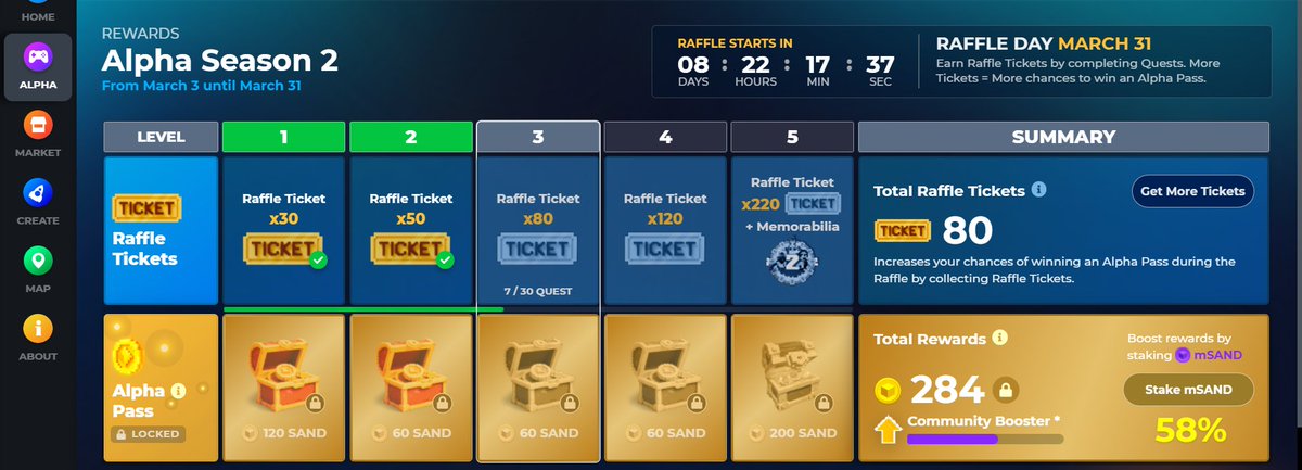 StevenS81046469's tweet photo. @TheSandboxGame I just participated in the daily #SandboxAlphaS2Contest for a chance to earn up to 1,000 $SAND! Starting March 22 - Ticket Day. Check out my screenshot below!
👇 #SandboxAlphaS2 https://t.co/S5eLxEvcZM