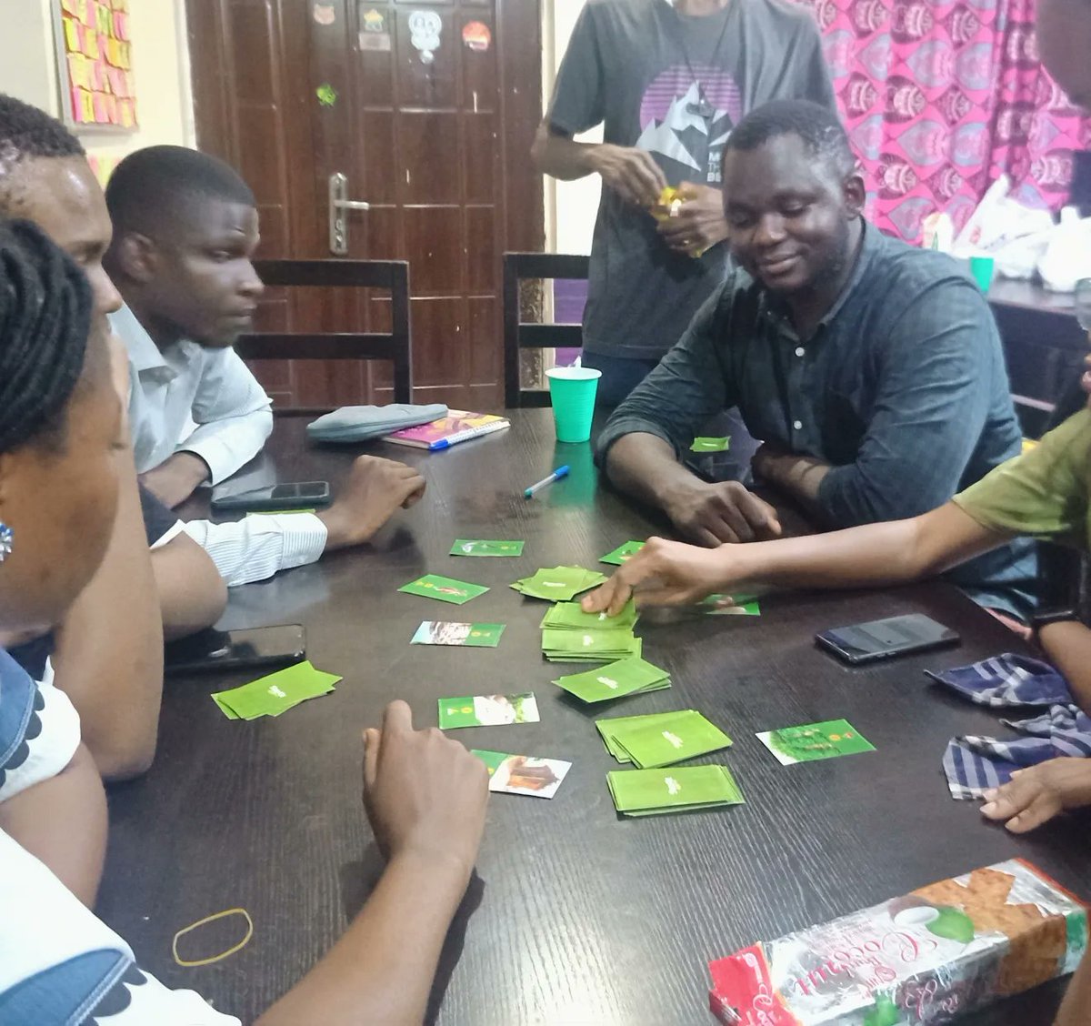 nibcardgames's tweet photo. Yesterday, we playtested #ThePyramingOfAyoyoFarm and finalized on the new changes 😊🥳
Looking forward to the fun and experience it will bring❤️🎲🃏♟️
#PlaytestingTuesday #NIBCARDGames #MadeinNigeria #DeckBuilding #CardDrafting #Cardgame #Tabletopgaming https://t.co/biPuAszCUu
