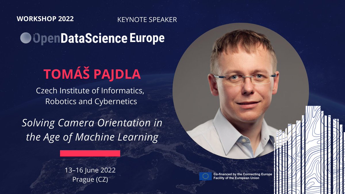 The <a href="/cinea_eu/">CINEA 🇪🇺</a>  #CEFTelecom  #ODSE workshop in Prague, 13-16.06 will host prof. 
Tomas Pajdla @CTU_praha 🇨🇿 who will share his knowledge on #geometry and #algebra of computer vision and #robotics!
🌐Abstract submission:1/4 bit.ly/327rIoL
🌐 Info: bit.ly/327rIoL