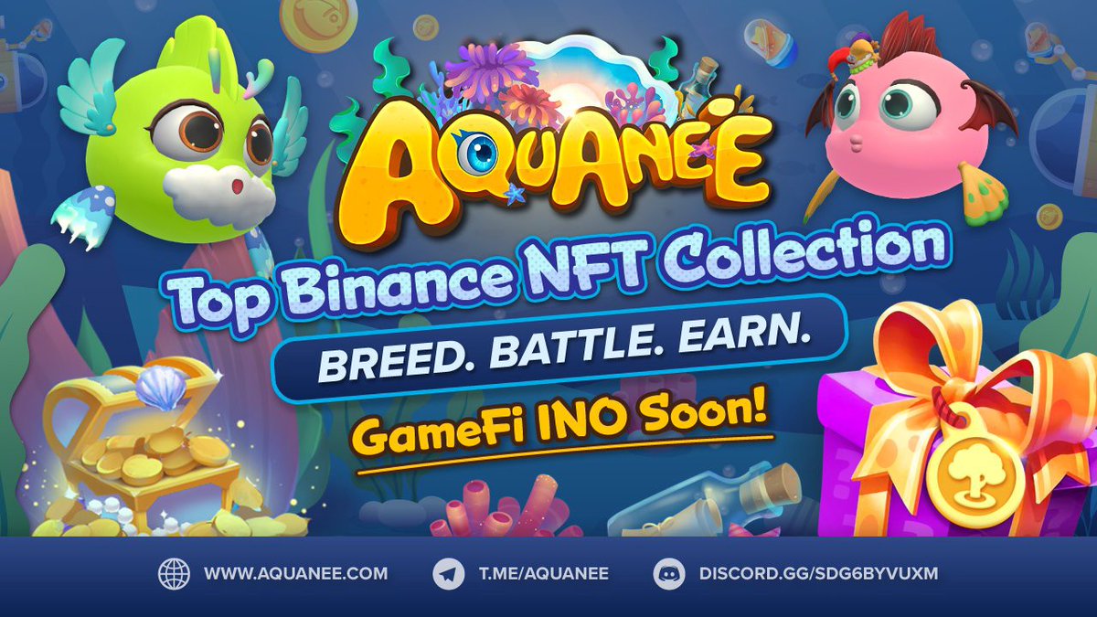 aquanee's tweet photo. 🐋AQUANEE:INO🐋

🐠The sale will start on March 24th at 11:00 am Singapore Time and will last until March 26th👏

🐠3,000 NFTs will be sold at $100BUSD/NFT😲

🐠Click the link to learn more about INO requirements and other information😍

https://t.co/avY6ebilPu

#GameFi #NFT #P2E https://t.co/QmnDe4Gzfh