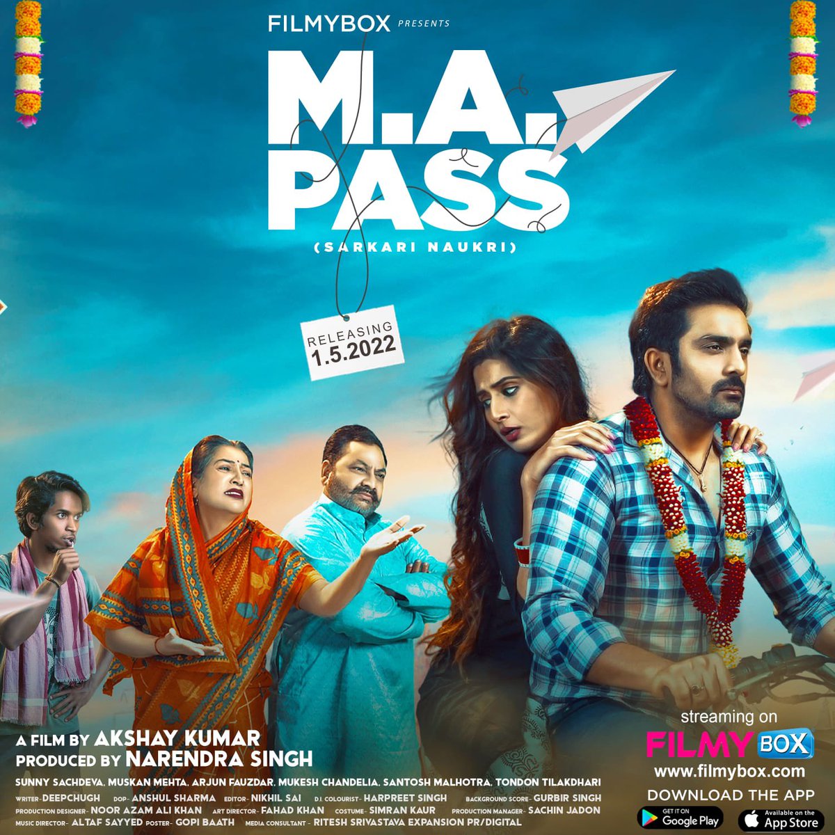 KomalNahta's tweet photo. Get ready for M.A. PASS, upholding your emotions filled with drama!!
Filmybox announces #MAPass releasing on 1st May 2022 exclusively on @filmybox OTT platfrom.
@sunnysachdevaa @arjunfaudarr @Filmybox2 @muskaan_mehta5
#NarendraSingh #AkshayKumar #SunnySachdeva #MuskanMehta https://t.co/L2sDTSFk8U