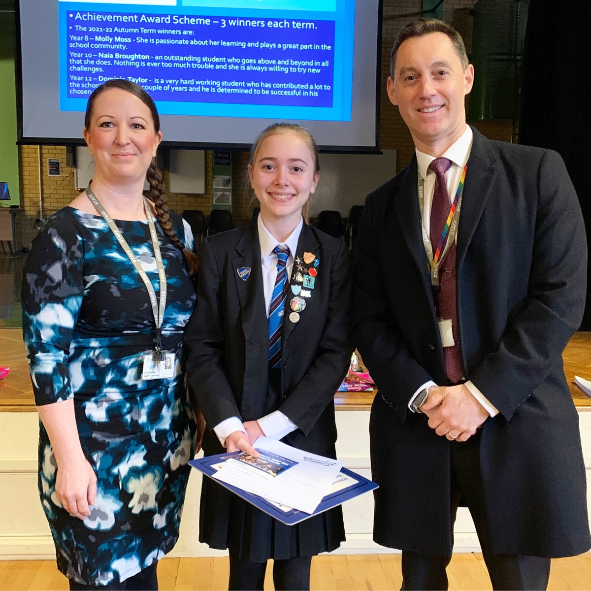 ChaseHighSch's tweet photo. Congratulations to Naia in Year 10, who was awarded a Jack Petchey Award in assembly  by Mr Foster and Miss Goulding. ⭐️

Naia was nominated by our Chase community for her contribution to school life and academic achievements.

#chasehighschool #chasecommunity #jackpetchey https://t.co/l6Nql7Yskt