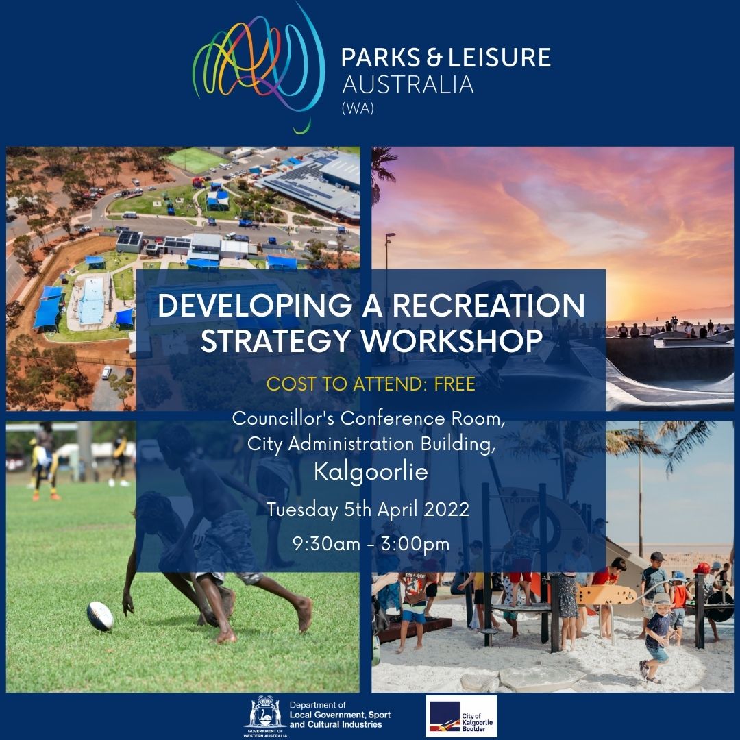 We're off to Kalgoorlie (#hometown) for our second developing recreation strategies workshop.  Calling all local governments in the Goldfields - Esperance region that are thinking about the future provision of POS and community facilities.  parksleisure.com.au/tools/events/d…