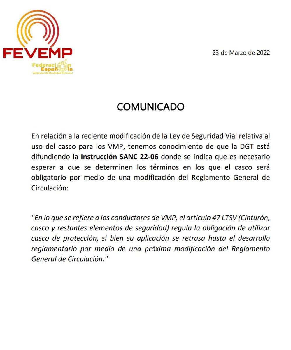 🇪🇦 FEVEMP - Federación Española de VMP tweet media