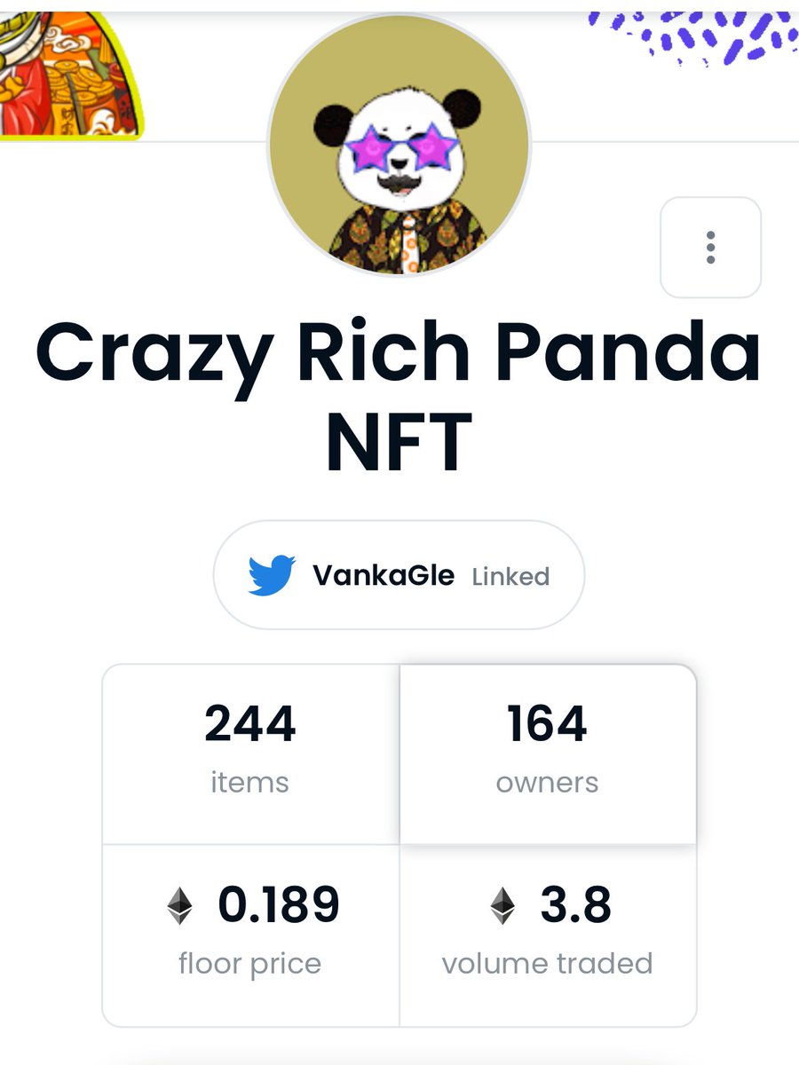 Crazy Rich Panda NFT 免费铸造 Free Mint 白名单抽奖 WHITELIST GIVEAWAY 🎉
Follow关注<a href="/NFTMILK/">NFT毒奶 🎒</a> <a href="/DoctorMbitcoin/">Bitcoin🐝女博士</a> <a href="/VankaGle/">Crazy Rich Panda</a>
RT转推+LIKE点赞+TAG标记1人
加入discord.gg/U95bAw56bM
48小时左右抽出1人赢得WL 🚀
我女神画的东北熊猫 总量1000 所以只能推特抽1里抽2 免费且后续会有赋能
#NFTs #Web3