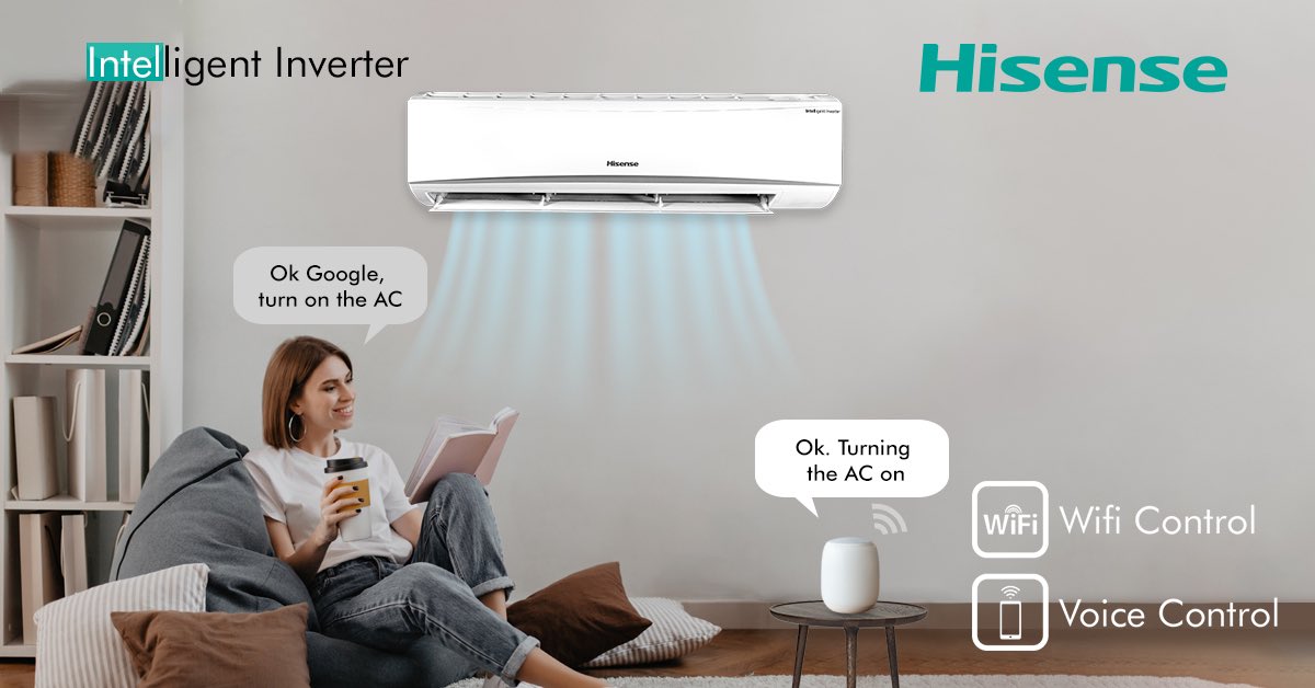 Hisense_IND's tweet photo. Gone are the days when you used a voice command to know about the weather. Now you can control the weather too!
Hisense AC comes with Intelligent Voice Control. SHOP NOW!
#Hisense #AC #BeAmazed #cool #WifiAC #VoiceControl #GoogleHome #googleassistant https://t.co/OSoK4GFVo4