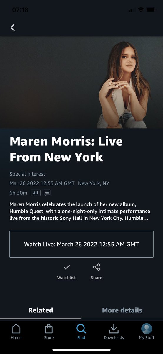 LYRIC magazine (@lyricmagazine) on Twitter photo Saturday night / Sunday morning here in the UK <a href="/MarenMorris/">Maren Morris</a> fans 💥
Put it in your <a href="/PrimeVideo/">Prime Video</a> watchlist.
Hopefully watch on catch up 🇬🇧
#MarenMorris Saturday night / Sunday morning here in the UK <a href="/MarenMorris/">Maren Morris</a> fans 💥
Put it in your <a href="/PrimeVideo/">Prime Video</a> watchlist.
Hopefully watch on catch up 🇬🇧
#MarenMorris