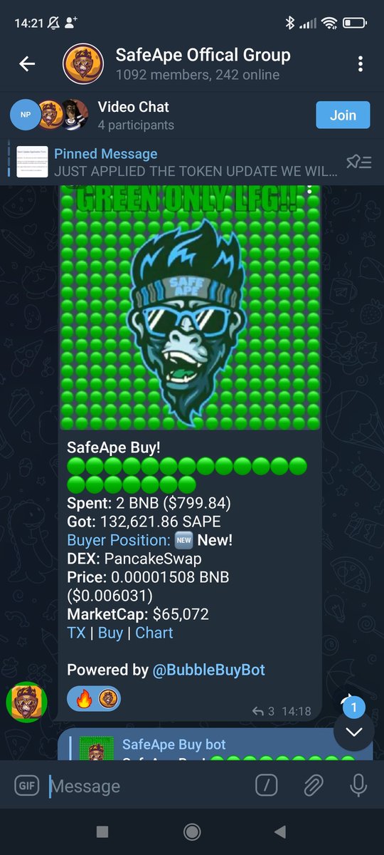 SafeApeCoinBSC's tweet photo. SafeApe makes some move #safeape https://t.co/XtXKadOund