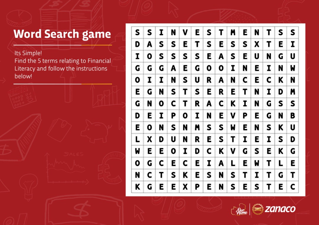 zanacoplc's tweet photo. Stand a chance to WIN a prize! It's Simple! All you have to do is find 5 words relating to Financial Literacy and type the 5 words in the comments below!
#financialliteracyweek2022 #GMW2022 https://t.co/kcxHv8huej