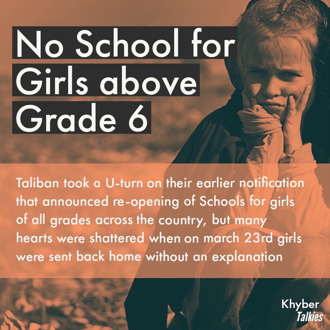 KhyberTalkies's tweet photo. Tv screens witnessed eyes filled with tears of many young girls while they were walking back to home

#LetAfghanGirlsLearn #EducationForAll https://t.co/kjOAkXGM4D