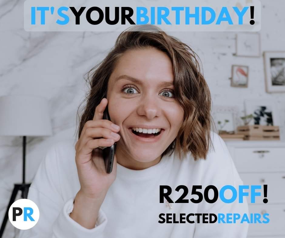 platinumrepairs's tweet photo. HAPPY BIRTHDAY, YOU LUCKY FISH! 🥳
Need a repair? TODAY ONLY get R250 off selected repairs.
📲Give us a call to ensure we have stock for your repairable device - 010 594 7588
👁Bring your ID
👉T's&amp;C's apply

#itsmybirthday #birthday #discounts https://t.co/Fzbyhso9Eb