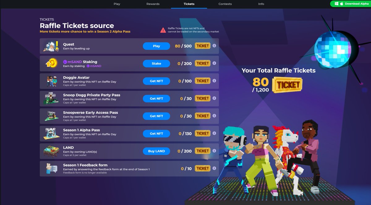 justifiedtv's tweet photo. @TheSandboxGame I just participated in the daily #SandboxAlphaS2Contest for a chance to earn up to 1,000 $SAND! Starting March 22 - Ticket Day. Check out my screenshot below!
👇 #SandboxAlphaS2 https://t.co/dvnHkVuL0p