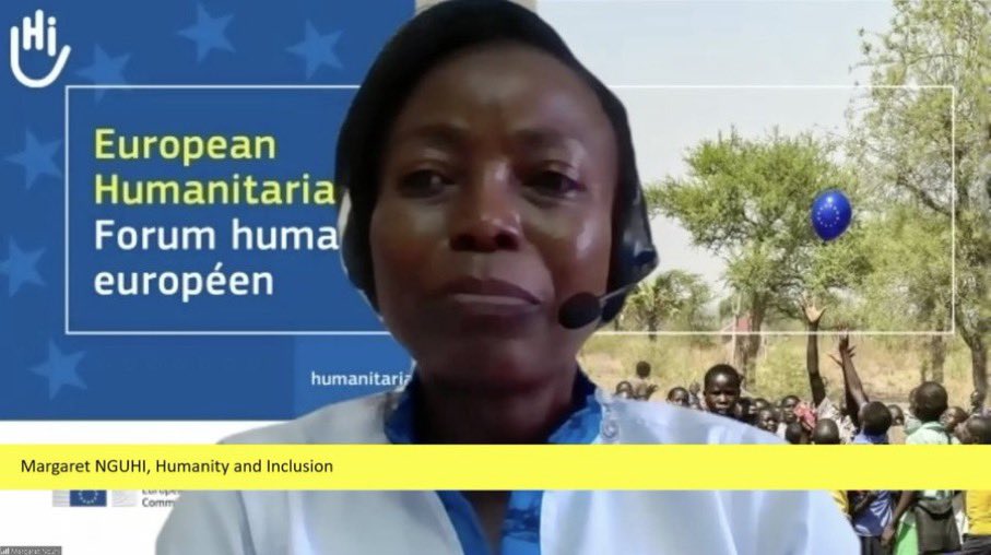 HI_EARegion's tweet photo. Our #Kenya Country Manager, Margaret Nguhi, speaking at the #EHF on inclusive education, the impact of the pandemic and how @eu_echo supports persons with disabilities and vulnerable populations in the refugee context. https://t.co/gzvI2lf6pe