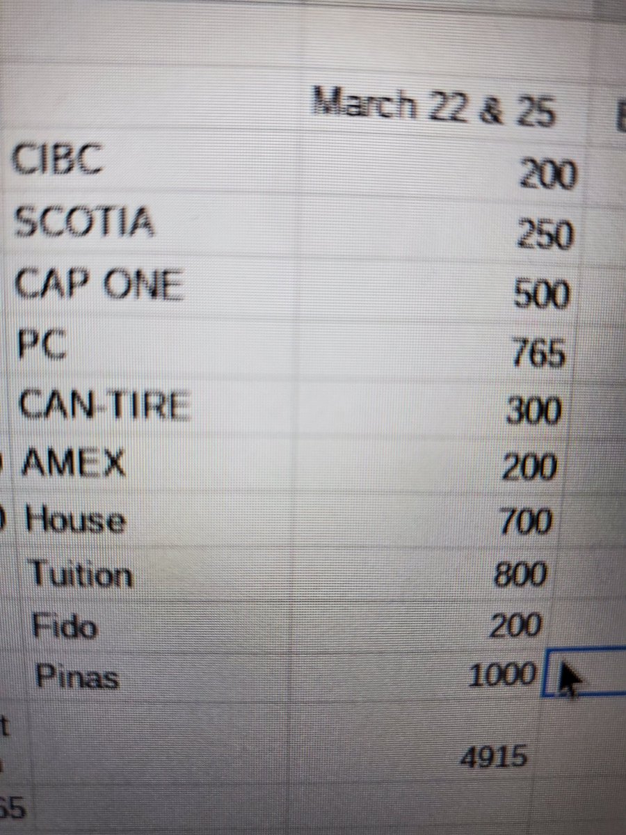 tirelessmom's tweet photo. Paid $3000 last cut off, then almost $5000 for payables this cut off.

$8000 payables just for this month. 

I need a vacation oh Lord 🙏😅🤣

#singlemomproblems #breadwinner💪 https://t.co/VxlPhqx4xQ