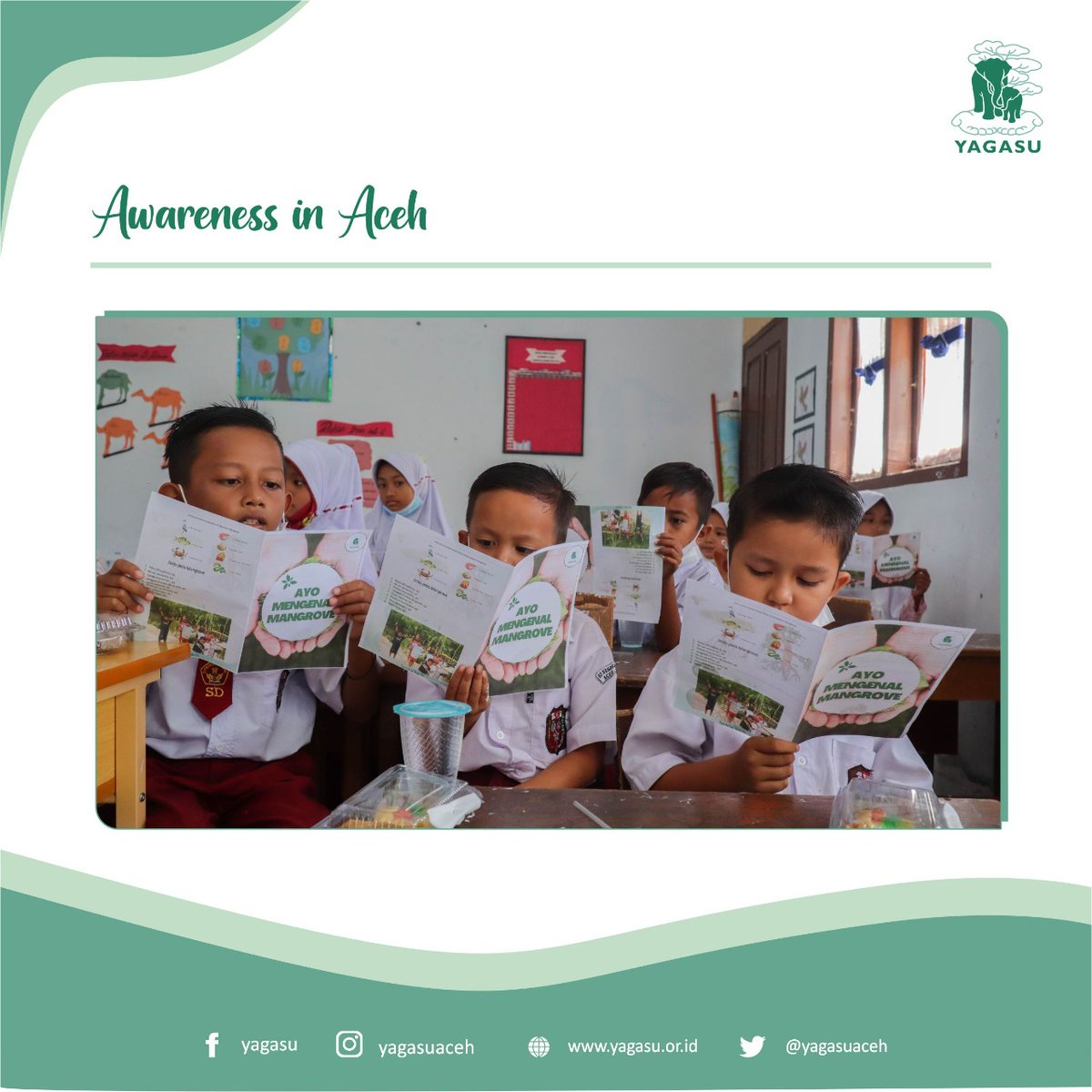 yagasuaceh's tweet photo. Yagasu has conducted environmental awareness activities regarding Mangrove plants for children at SDN 16 Babah Ie, SDN Lampague, and SMPN 12 Banda Aceh. https://t.co/2wEO6zEfkb