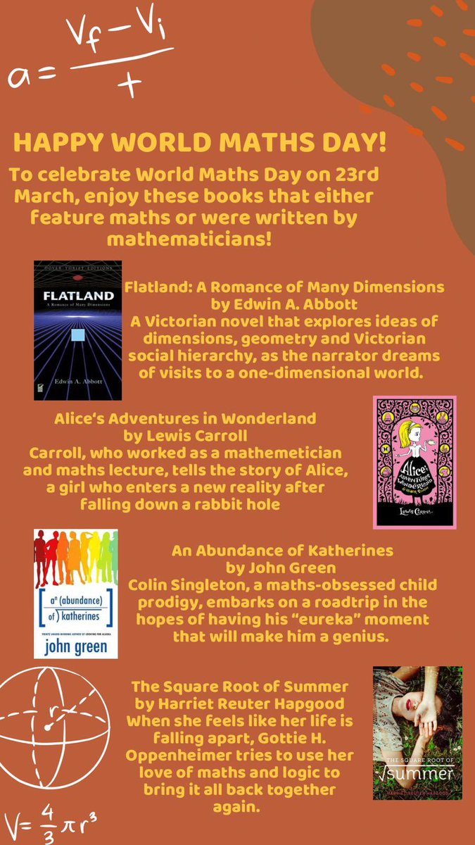 Happy World Maths day from the English department!