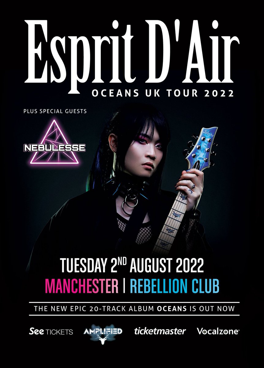 My band <a href="/NebulesseBand/">NEBULESSE</a> will be supporting the absolutely incredible <a href="/espritdair/">Esprit D'Air</a> on August 2nd !!! 

Ticket link available soon !!
