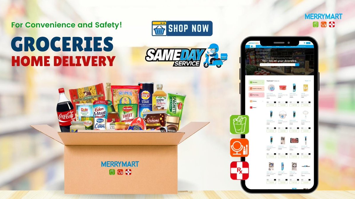 MerryMartDel's tweet photo. Ready your grocery list, add to cart and check out! FREE DELIVERY for orders P3,500 and above.

#MerryShopping!
#merrymartdelivery #MerryMart #grocerydeliveryph #merrymartgrocery #samedaydelivery https://t.co/2S11XJEvE7