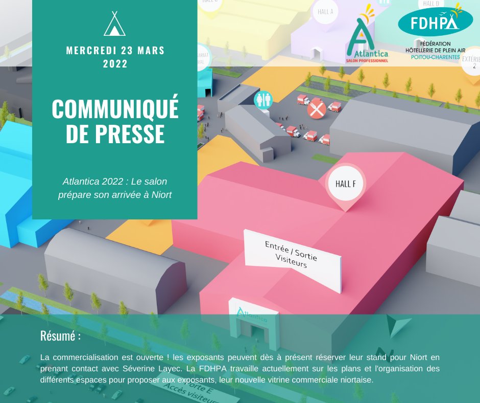 La commercialisation est ouverte ! les exposants peuvent dès à présent réserver leur stand pour Niort en prenant contact avec Séverine Layec. 
bit.ly/356UFCI