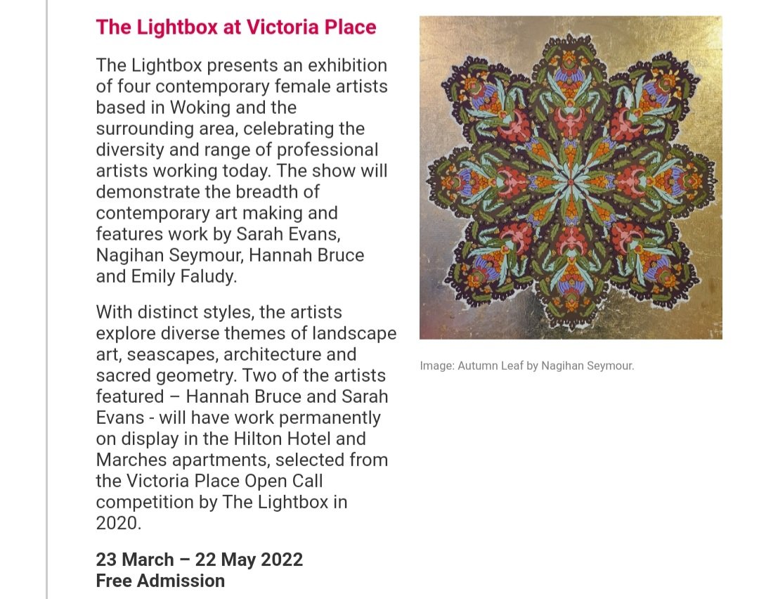 NagihanSeymour's tweet photo. Today is the day!!! Victoria Place in Woking is opening and I'm exhibiting with @TheLightbox 🤗 Come and see our exhibition and new Woking!!!
#artexhibition #newdevelopment #wokingrt #wokingnews
@WokingRT @wokingboard https://t.co/vKUAPlxSQ8