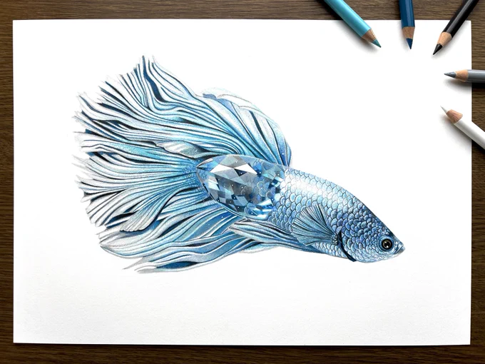 綺麗に描けました💎 