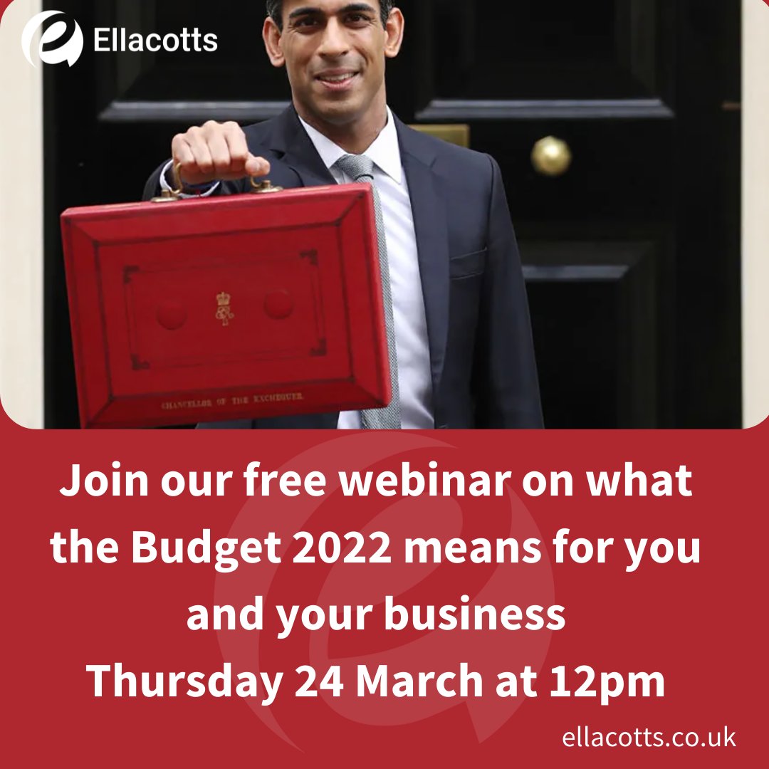 Today at 12:30pm #Rishi Sunak's will deliver his #SpringStatement     
What did he announce in the #Budget 2022 and what do the changes mean for you, your family and your business?   

Sign up for our free #SummaryBudget 2022 Webinar happening tomorrow    
ow.ly/1wIA50IoXZb