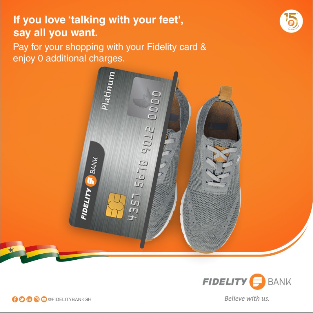 fidelitybankgh's tweet photo. Pay for everything you need, with your #FidelityCard.โ
#ZeroAdditionalCharges
#ThisMonthOfMarch
#BelieveWithUs https://t.co/b9FeBIDlPD