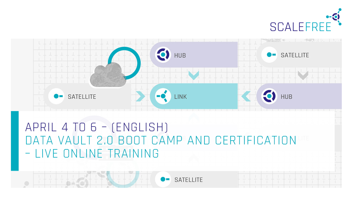 Don't work for your #EDW, let your EDW work for you by using #DataVault! Learn the why, what and how by joining us in our next Data Vault 2.0 #BootCamp.

Sign up here and get certified - best for Project Managers, IT implementers and Data Architects:
scalefr.ee/fjI5SP