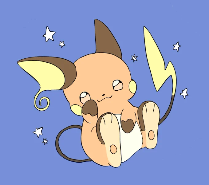 普段あんまり描かないテイストのライチュウ 