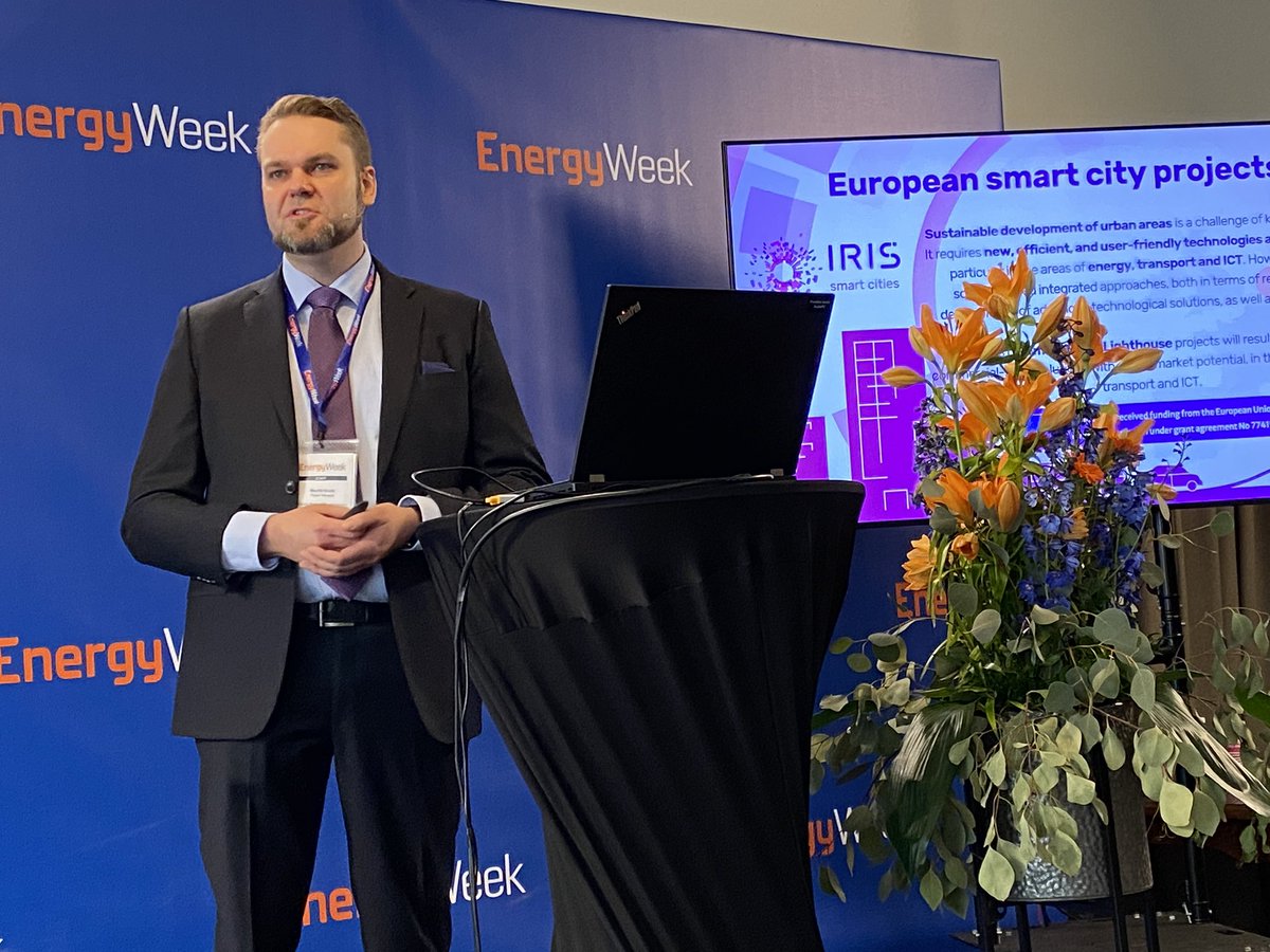 EnergyVaasa's tweet photo. Smart City Solutions From Finland is a seminar where 7 Finnish cities present their innovative smart city energy solutions and the work involved in designing and implementing them. #smartcities #energyweek @IRISsmartcities #smartenergy https://t.co/eDrBWv7fRP