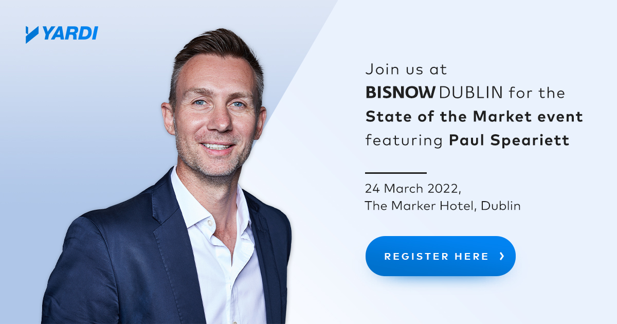 Join <a href="/Yardi/">YARDI</a> at <a href="/Bisnow/">Bisnow</a>'s Dublin State of The Market event tomorrow and don't miss Yardi's <a href="/PSpeariett/">paul speariett</a> as he joins a panel featuring speakers from <a href="/Zalando/">Zalando</a>, <a href="/knightfrank/">Knight Frank</a> and Matheson. Find out more and save your spot at bit.ly/3KNEWYj. #RealEstate #Bisnow #PropTech