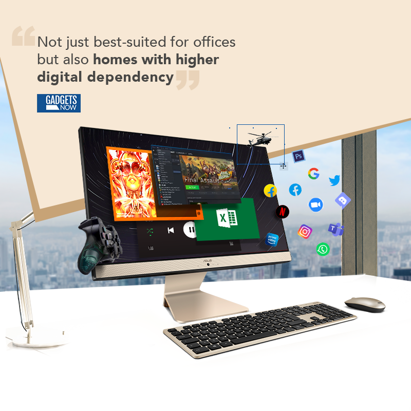 ASUSIndia's tweet photo. Hear what Gadgets Now says about the beautiful display of the #ASUS Vivo All-in-One PC V241EA that enables you to Do It All whether at home or office!
#ASUSIndia #AllinOnePC #DoItAll #Intel #11thGen #ConsumerPC #HomePC #HomeEntertainment