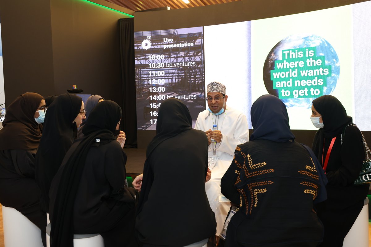 bp_Oman's tweet photo. It’s last day @OPESOman, join us at stand 3101 to learn more about our business in Oman, our social investment programmes, #bp ventures and attend the reimagining energy live show 
#OPES2022 https://t.co/N5Se5p5G0R