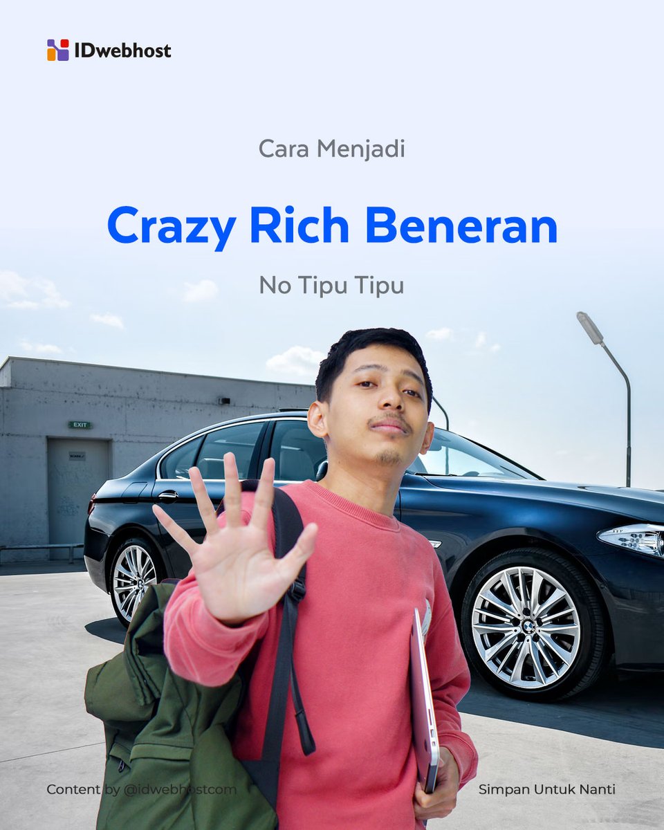 idwebhost's tweet image. Crazy rich kok hasil nipu ❌
Crazy rich kasil kerja keras dongg! ✅

Ya nggak gengs? Save dulu yuk postingan ini, karena pasti bakal bermanfaat buat kamu. 

Pssst! Timbangane dicekel polisi ya &apos;kan? 😆

#IDwebhost #WebHostingYaIDwebhost
#CrazyRich #DoniSalmanan #IndraKenz