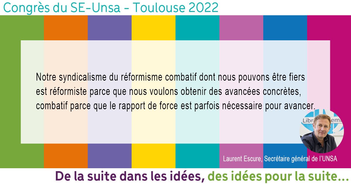 Unsa_Occitanie's tweet photo. #congrès #SEUnsa #toulouse2022 Intervention de @LaurentEscure https://t.co/SLtkIBxonb