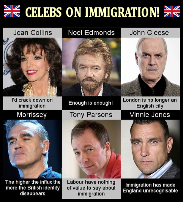 Some celebs on immigration.