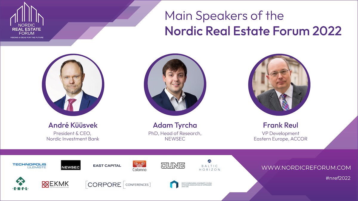nib's tweet photo. NIB’s @AndreKuusvek will speak at #NREF2022 in #Tallinn next week 🇪🇪 Looking forward to fruitful discussions on how to make the #RealEstate sector greener with @Vasakronan, #NEWSEC, @Accor, @EestiPank, @CobaltAdvocates, @Swedbank & many others 🏗️ https://t.co/FFcHtQGgFC