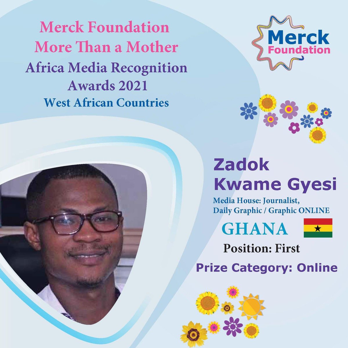 Merck_MCCP's tweet photo. "I’d like to congratulate Mr. Zadok Kwame Gyesi from Daily Graphic/Graphic Online, Ghana for winning 1st prize in Online category for Merck Foundation More Than a Mother Africa Media Recognition Award 2021 for West African Countries."

Senator Dr. Rasha Kelej
CEO Merck Foundation https://t.co/vGyDv2igIu