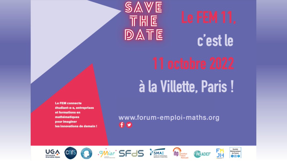 Forum Entreprises et Mathématiques tweet media