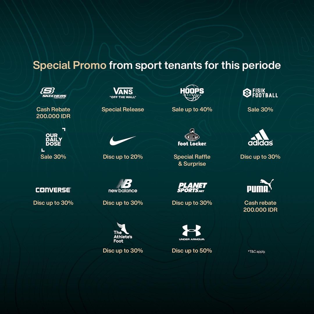 senayancity's tweet photo. Enjoy special promo* from our sport brands during Jakarta Sneaker Day event!

Let’s join the hype and see you at Senayan City!

*T&amp;C Apply
—
#SCKICKS #SENAYANCITY #JSD2022 #DailyJSD https://t.co/XwdHXlv4Wr