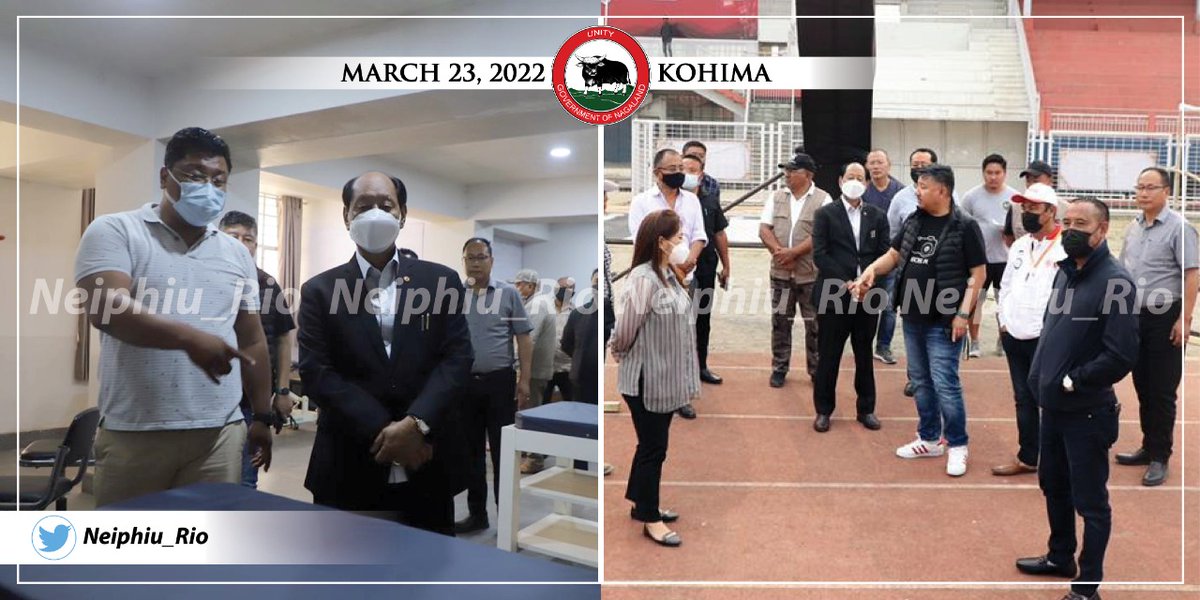 Neiphiu_Rio's tweet photo. Visited @NagalandOlympic office &amp; IG Stadium to oversee preparation for the upcoming SAAF Cross Country Championship &amp; 56th National Cross Country Championship on March 26. It will be the biggest sporting event ever hosted by Nagaland. Looking forward to this landmark event. https://t.co/coFNZzTblz