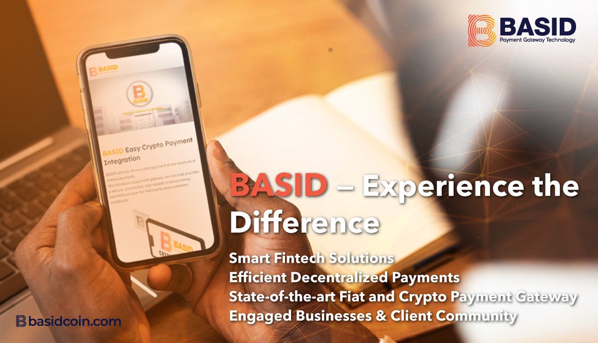 Smart #Fintech,💸 #Decentralized payments, 💳 and gateway to Cryptocurrency and Fiat  —  #BASID connects businesses 📈 and clients. #BASID provides businesses with consistent, efficient, and seamless online #payments using #blockchains technology.

#BASIDCoin #PaymentGateway
