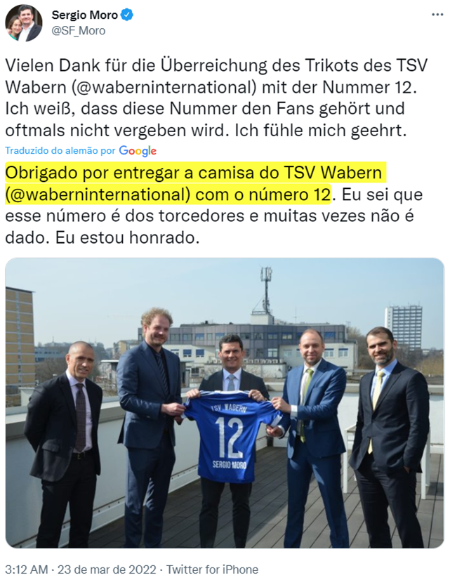 kimpaim's tweet photo. Moro se encontrando com representantes do futebol na Alemanha enquanto a Alvarez e Marsal tenta criar o compliance de um novo campeonato de futebol no Brasil.

Jogada ensaiada? https://t.co/zUWRGmJ8j9