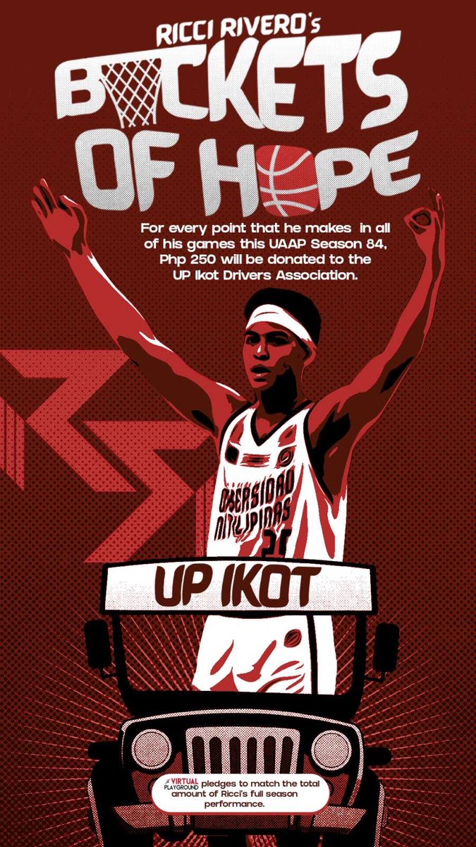ruzcko_rivero's tweet photo. Our dearest Ricci will dedicate his last basketball collegiate season for the #UPIkotDriversAssociation
For every point that he makes in all of his games this UAAP Season 84,
Php 250 will be donated to the UP Ikot Drivers Association.
@_ricciiirivero https://t.co/jk9nsd5mRk